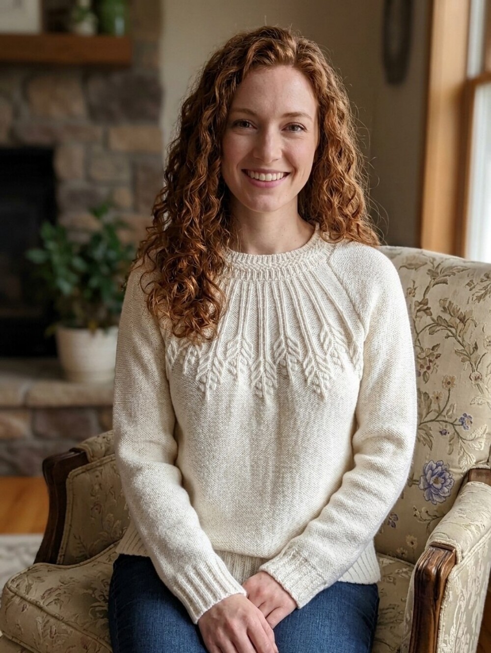 NWT Talbots Knit Yoke Crewneck Sweater Size L - Picture 4 of 15